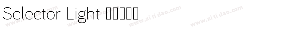 Selector Light字体转换